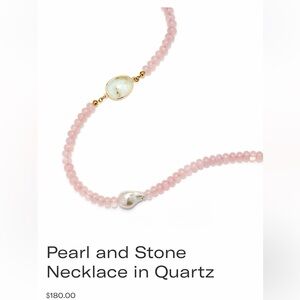 Pearl, Amazonite & Quartz Stone Necklace